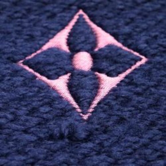 LOUIS VUITTON Echarpe Logomania Muffler Navy Multi M70899 GM0138 - Picture 9 of 12